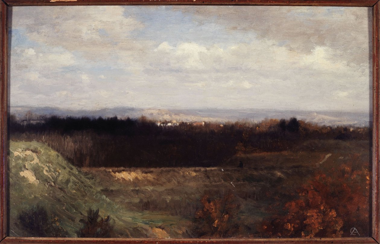 Vista del Bois de Boulogne desde el Boulevard Suchet, hacia 1860 (óleo sobre lienzo) de Paul Alfred de Curzon