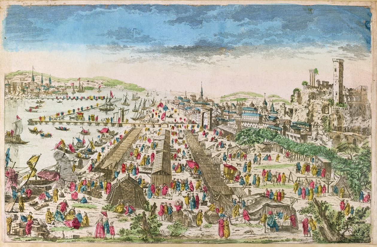La Feria de Beaucaire y una vista de Tarascón de Paul André Basset