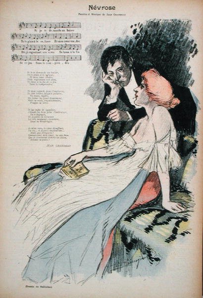 Neurosis, ilustración para un poema de Jean Grandeau, c.1896 de Paul Balluriau