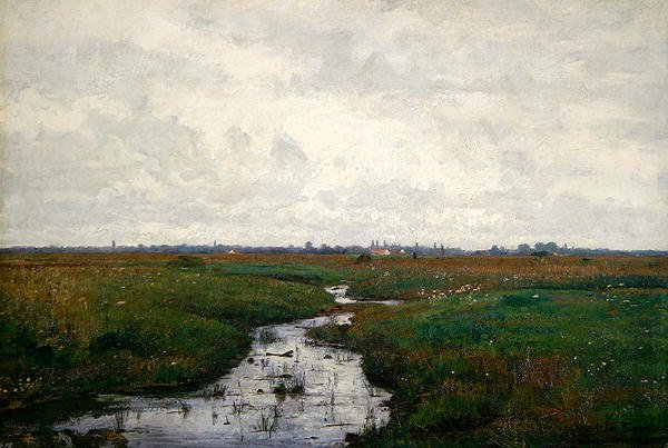 Un arroyo en el páramo cerca de Dachau de Paul Baum