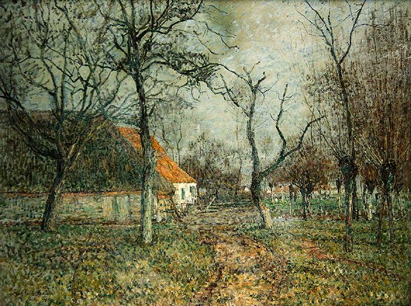 Granja en Knocke rodeada de árboles de Paul Baum
