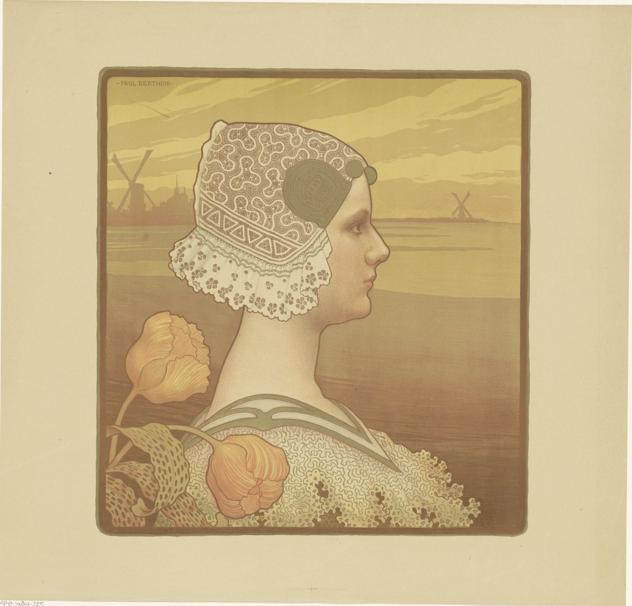 Retrato de Guillermina, Reina de los Países Bajos de Paul Berthon