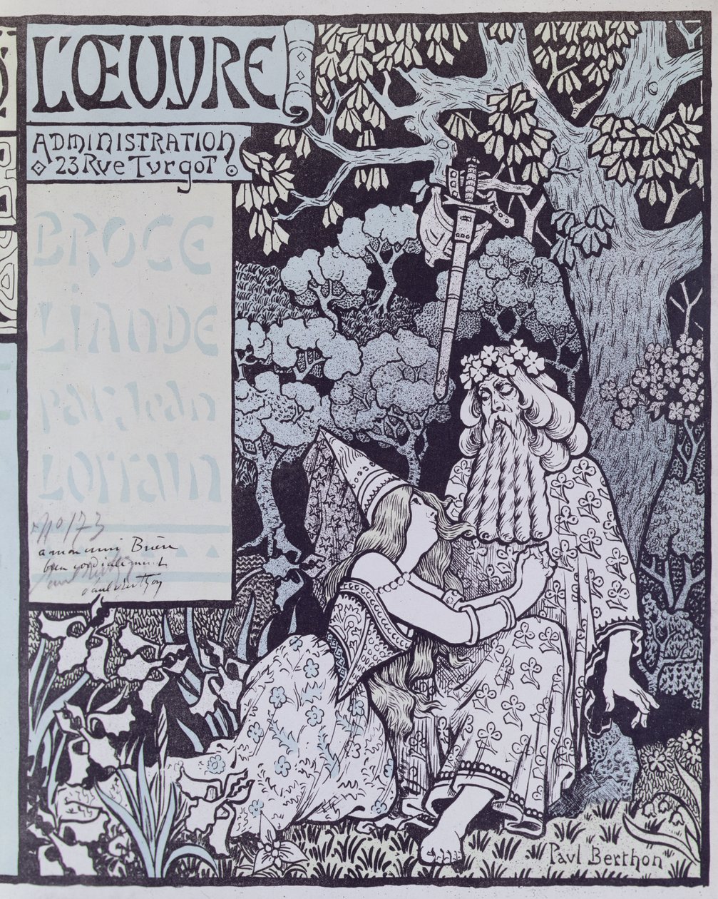 El encantador Merlín y el hada Vivien en el bosque de Broceliande, de 
