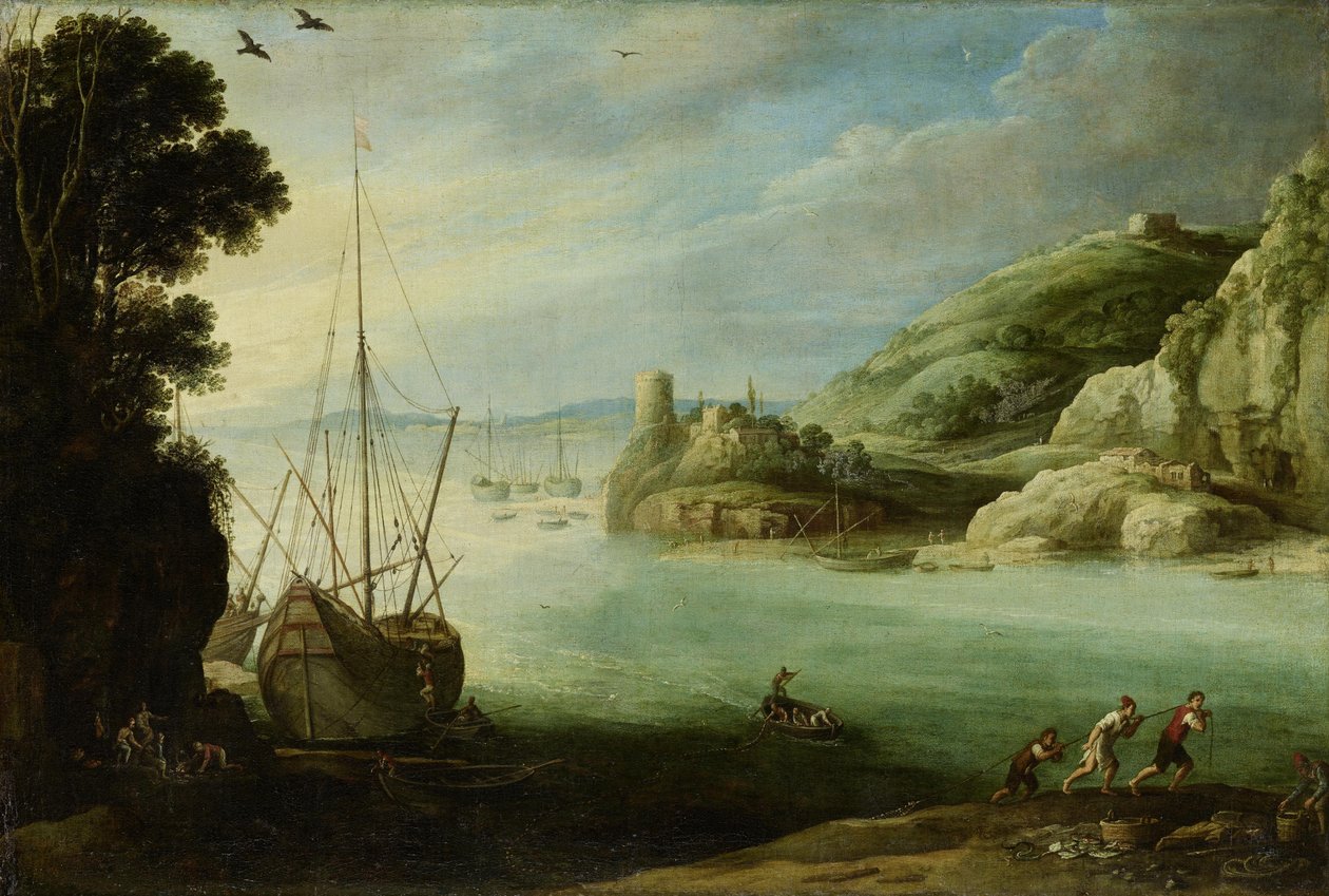 Costa marina montañosa de Paul Bril