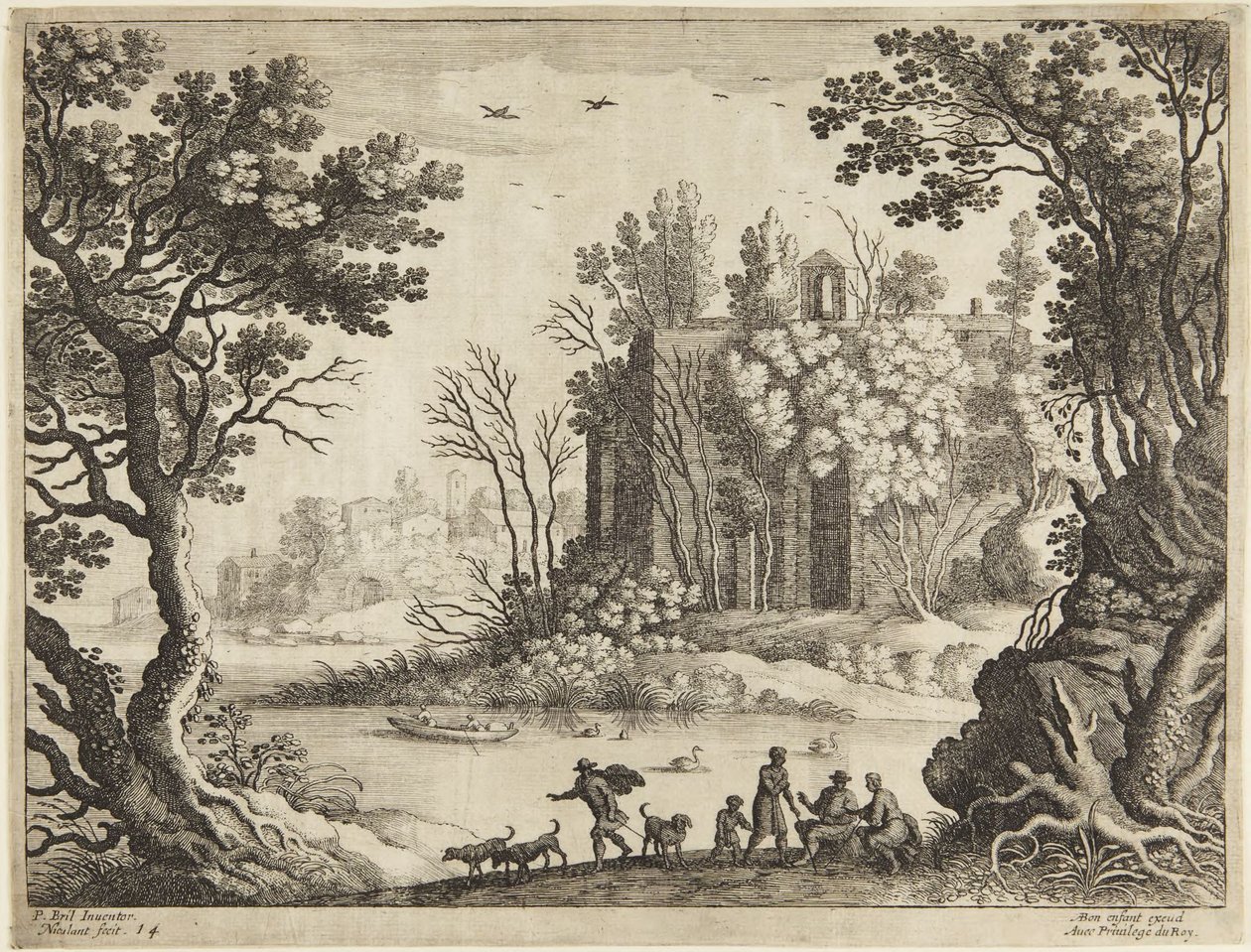 Iglesia junto al lago de Paul Bril