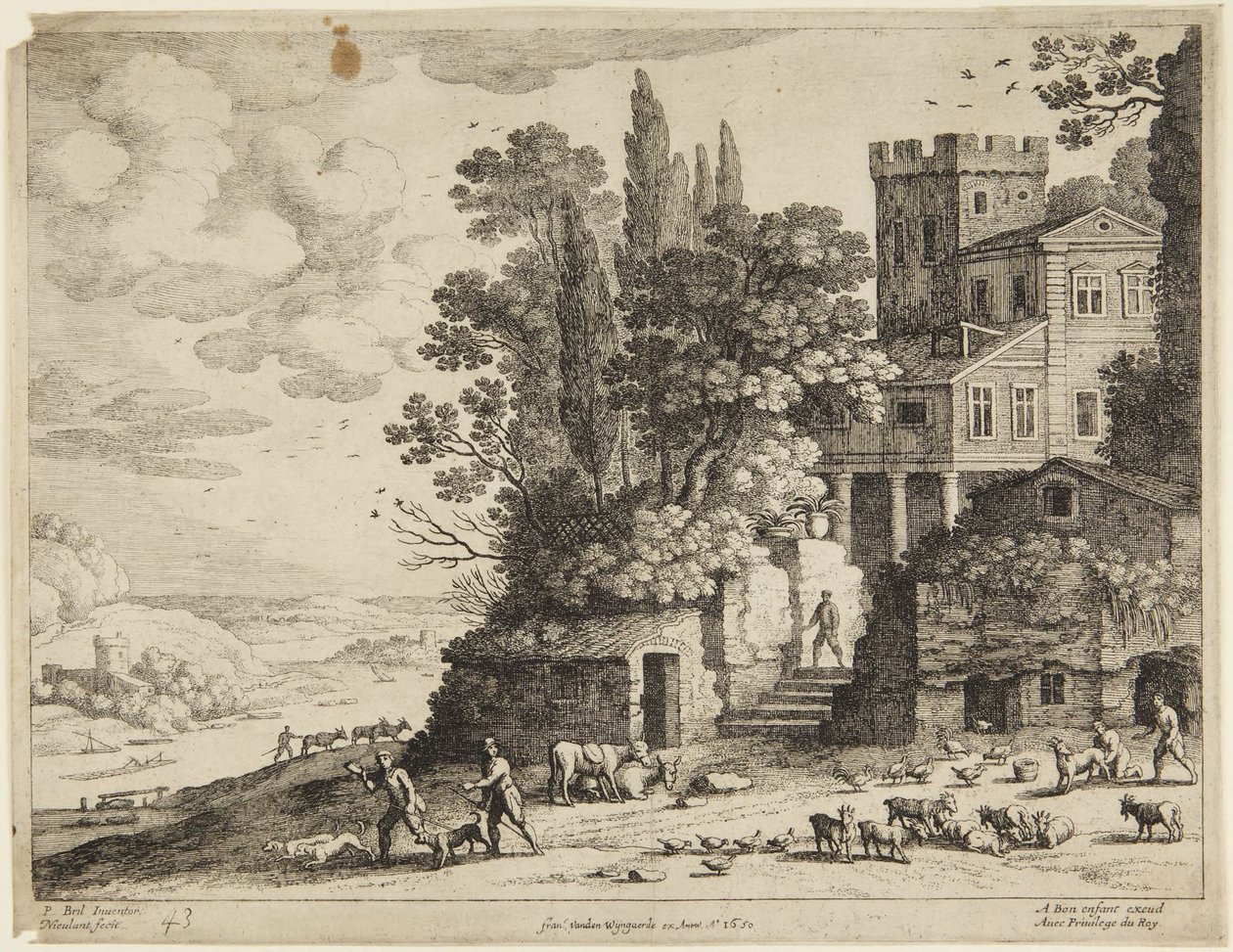 Caballeros de cabras de Paul Bril