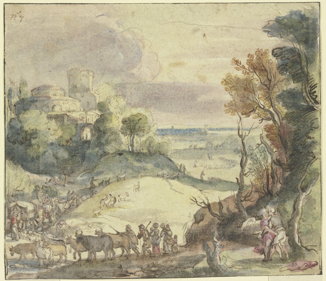 Jacob luchando con el ángel de Paul Bril