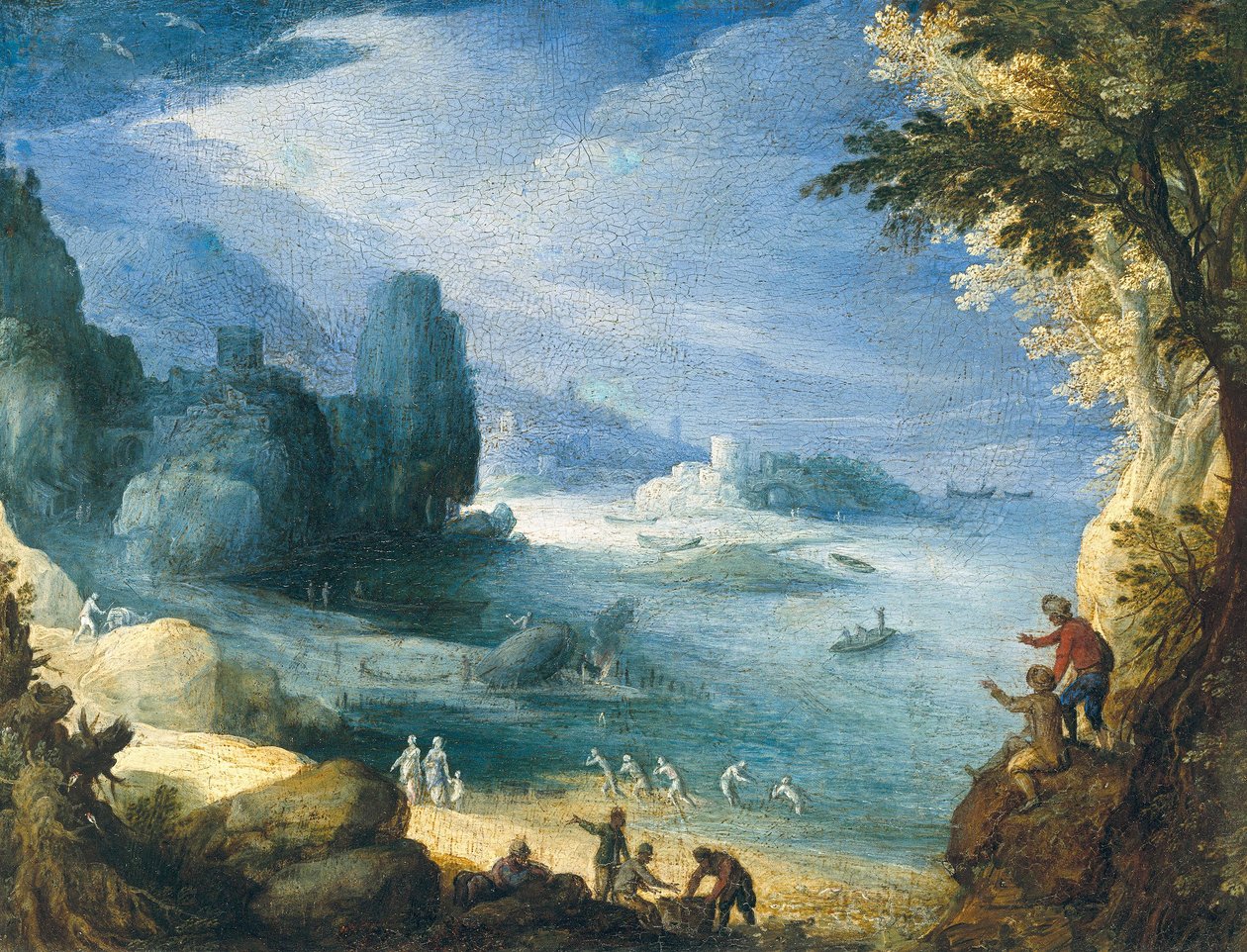 Paisaje con vistas a una bahía de Paul Bril
