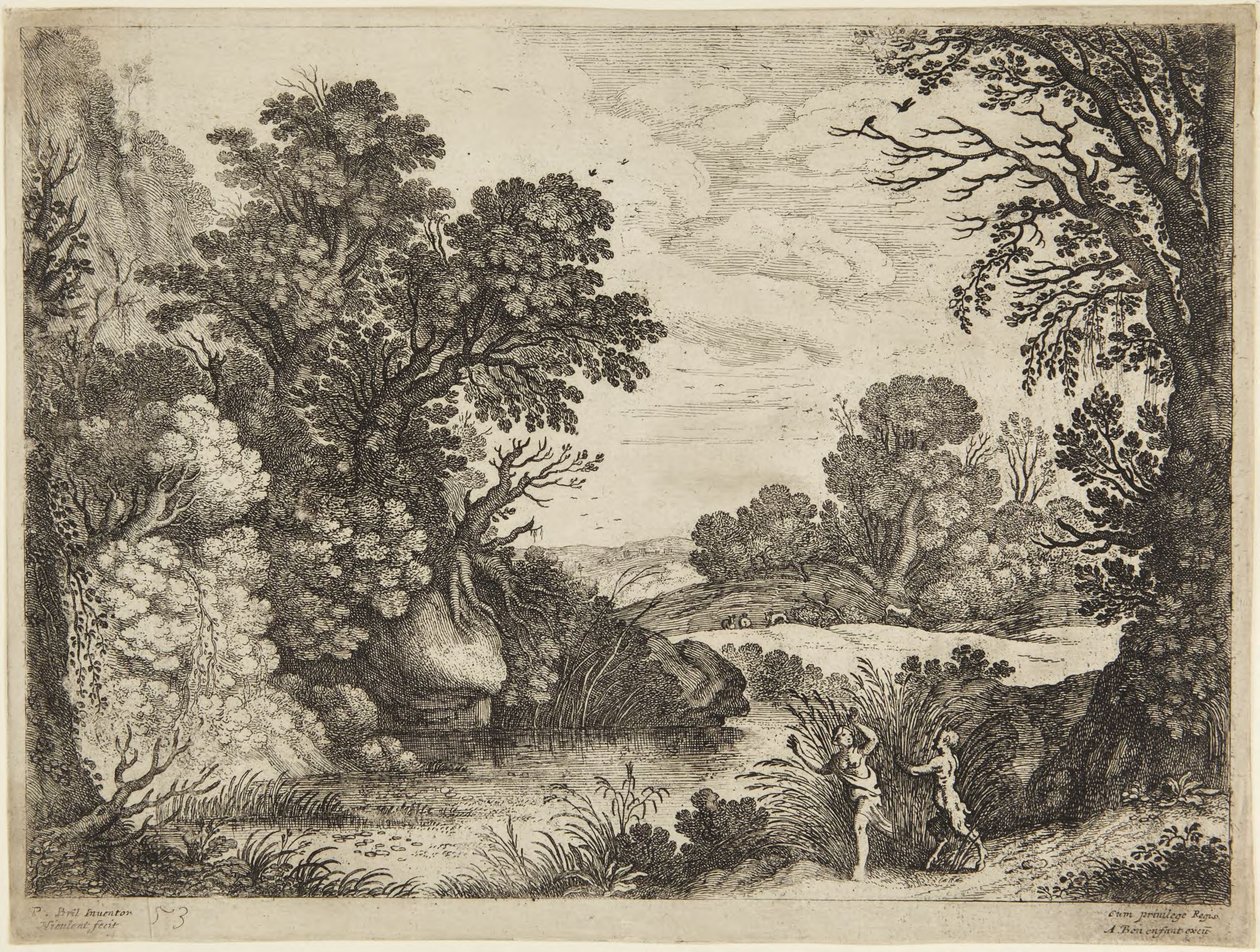 Ninfa y sátiro de Paul Bril