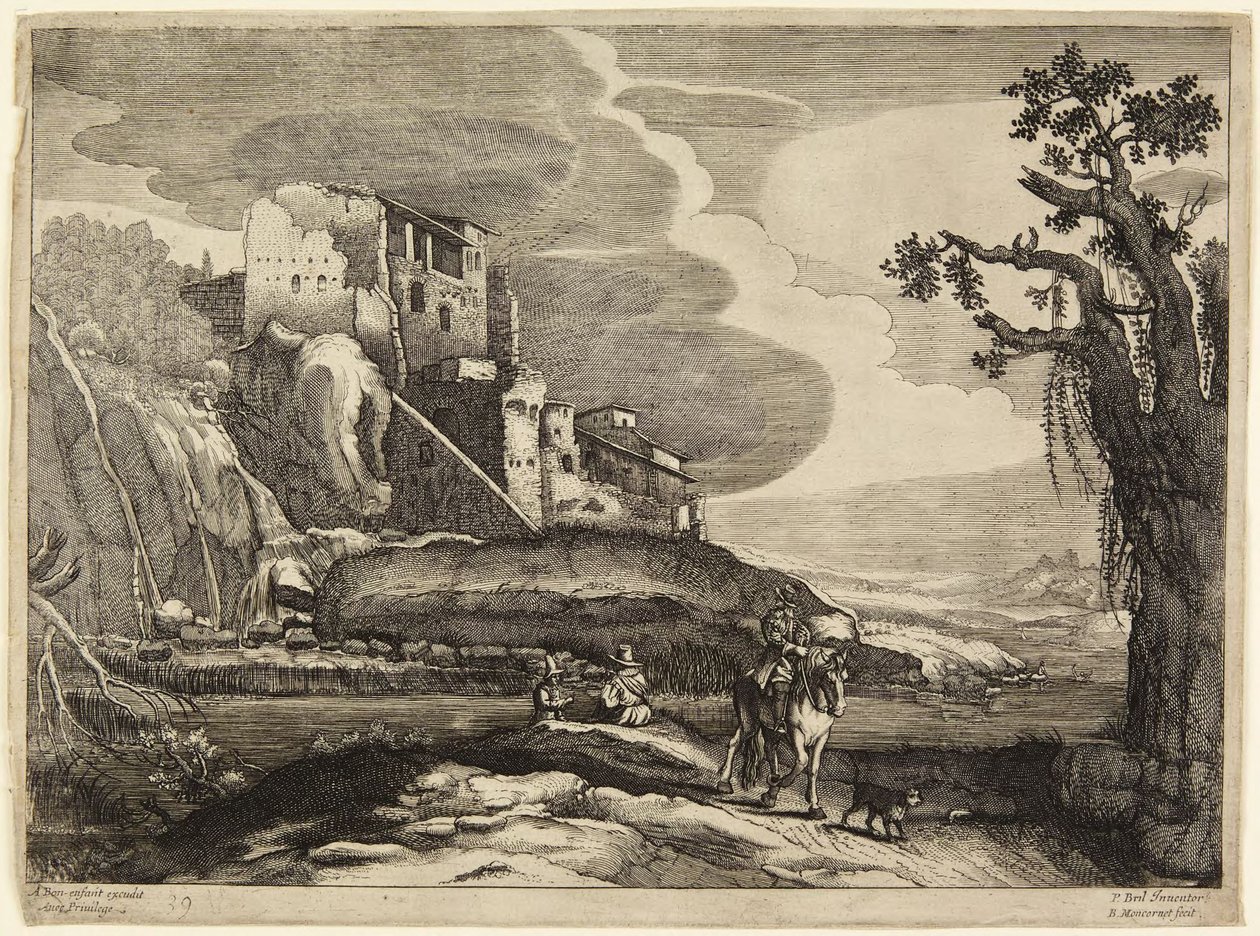 Ruinas y jinete de Paul Bril
