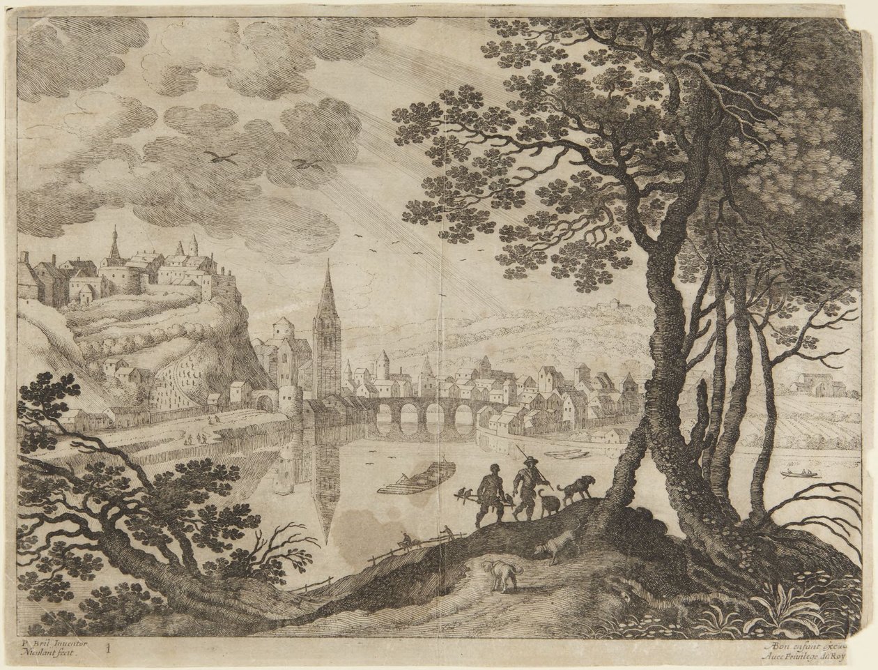 Pueblo y río de Paul Bril