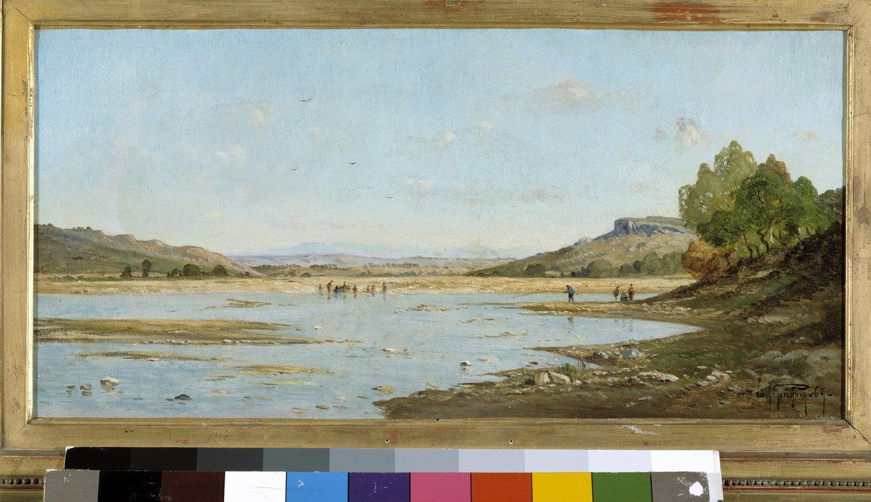 Pinos en el borde del Durance de Paul Camille Guigou