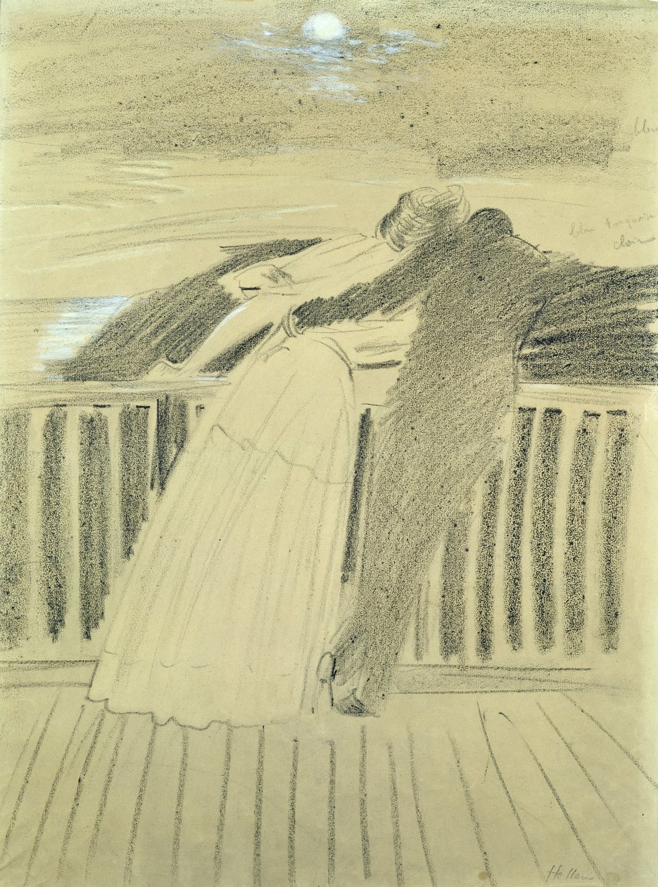 Jeanne Hugo y Jean Charcot en Hauteville House, Guernsey de Paul Cesar Helleu
