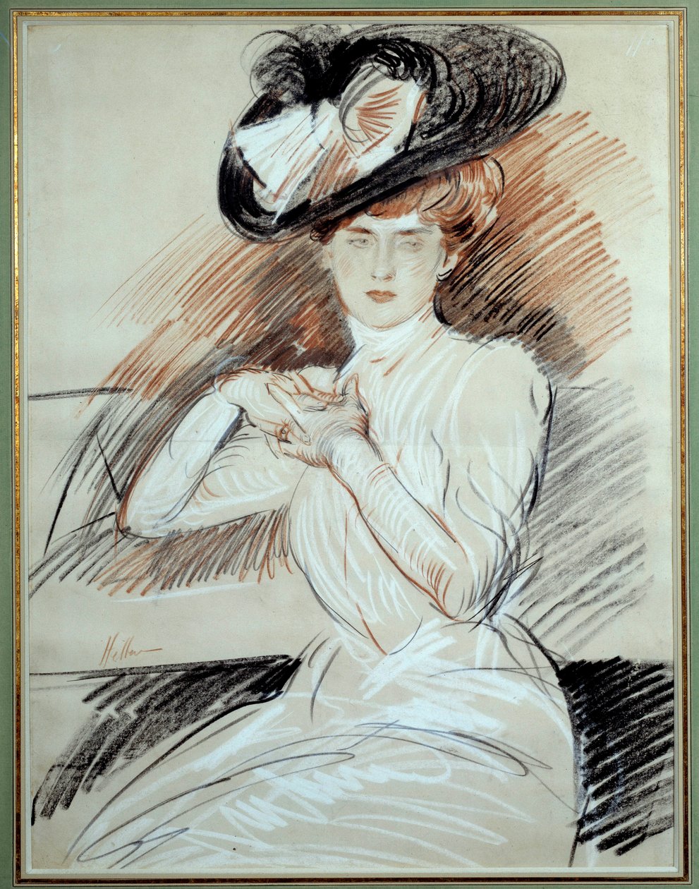 Madame Helleu. Dibujo de Paul Helleu (1859-1927), siglo XX. Bayona, Museo Bonnat de Paul Cesar Helleu