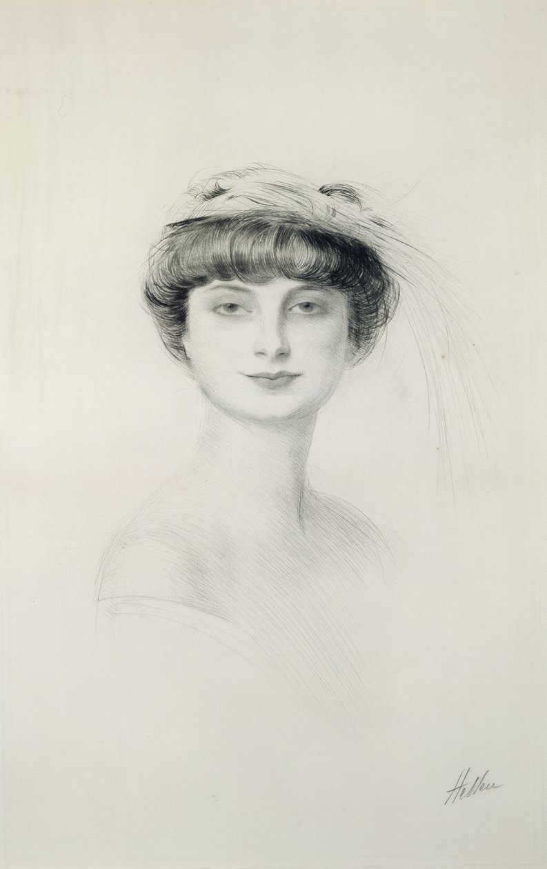 Retrato de Anna de Noailles (1876-1933) de Paul Cesar Helleu