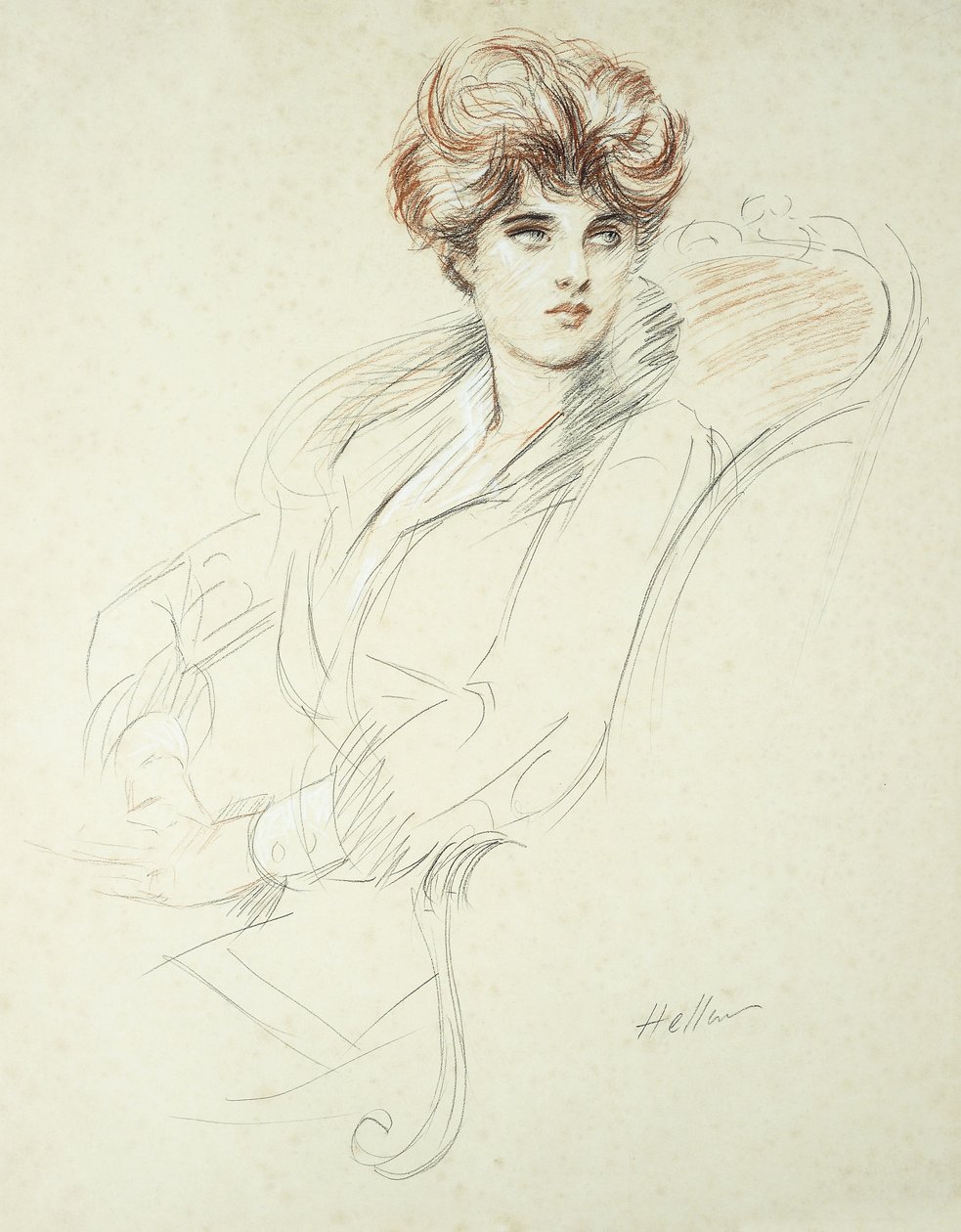 Retrato de una Dama, Sentada de Paul Cesar Helleu