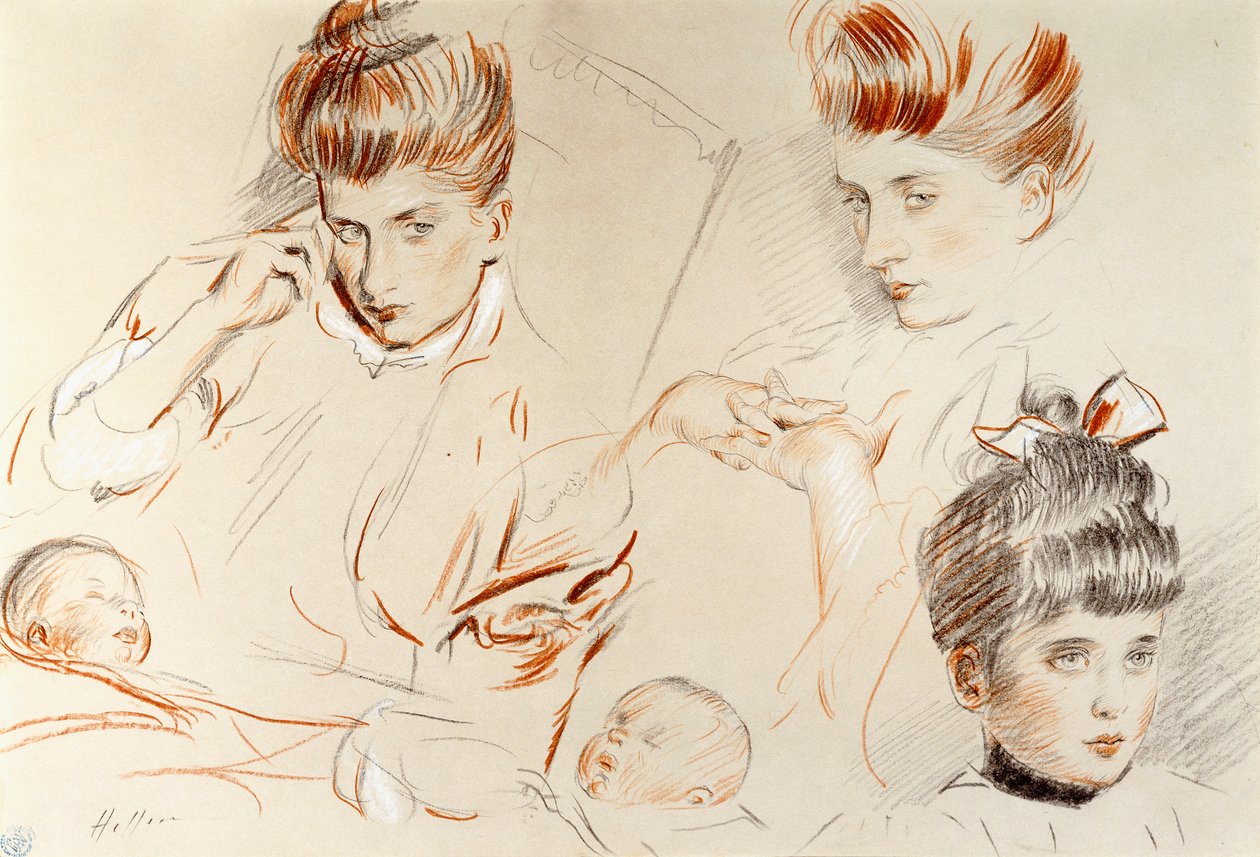 Bocetos de Mme de Paul Cesar Helleu