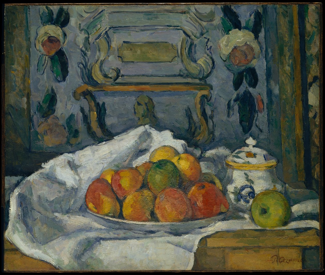 Plato de manzanas de Paul Cézanne