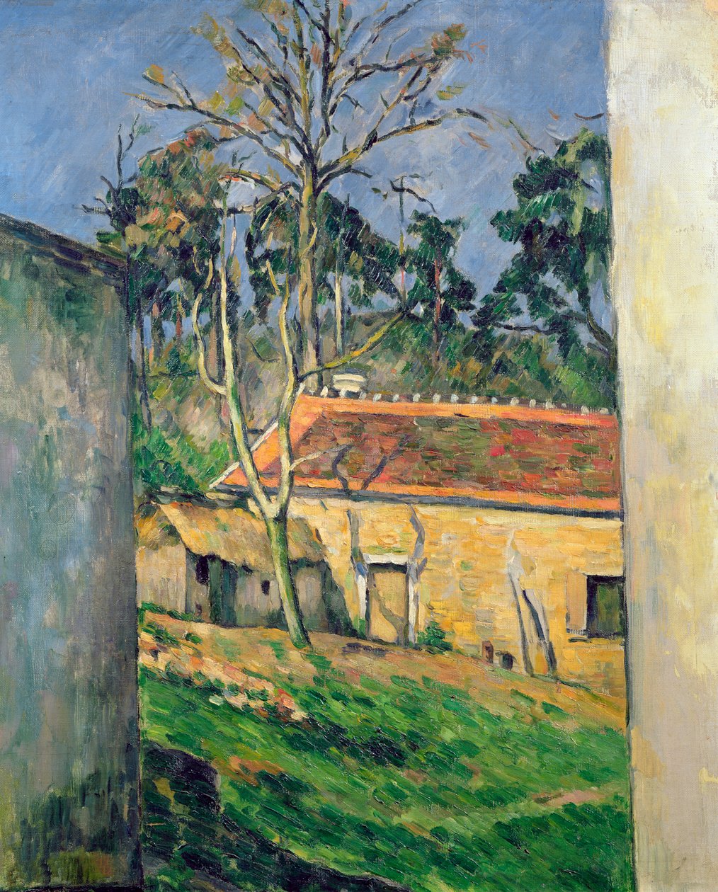 Patio de granja en Auvers de Paul Cézanne