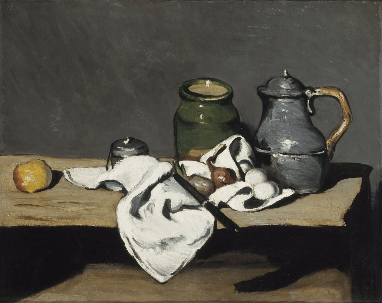Naturaleza muerta con tetera de Paul Cézanne