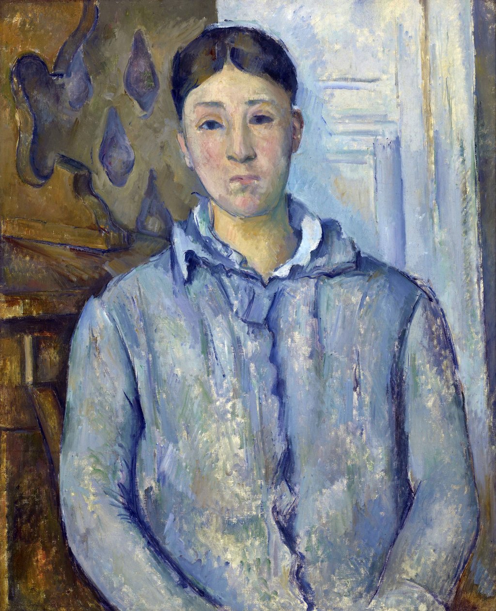 Retrato de Madame Cézanne en azul (1888-1890) de Paul Cézanne