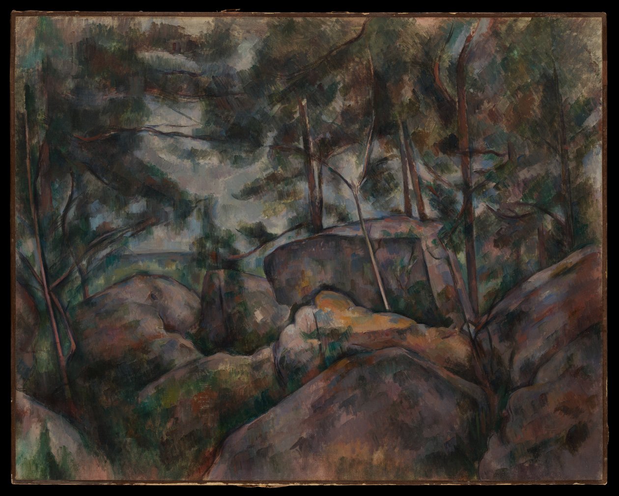 Rocas en Fontainebleau de Paul Cézanne