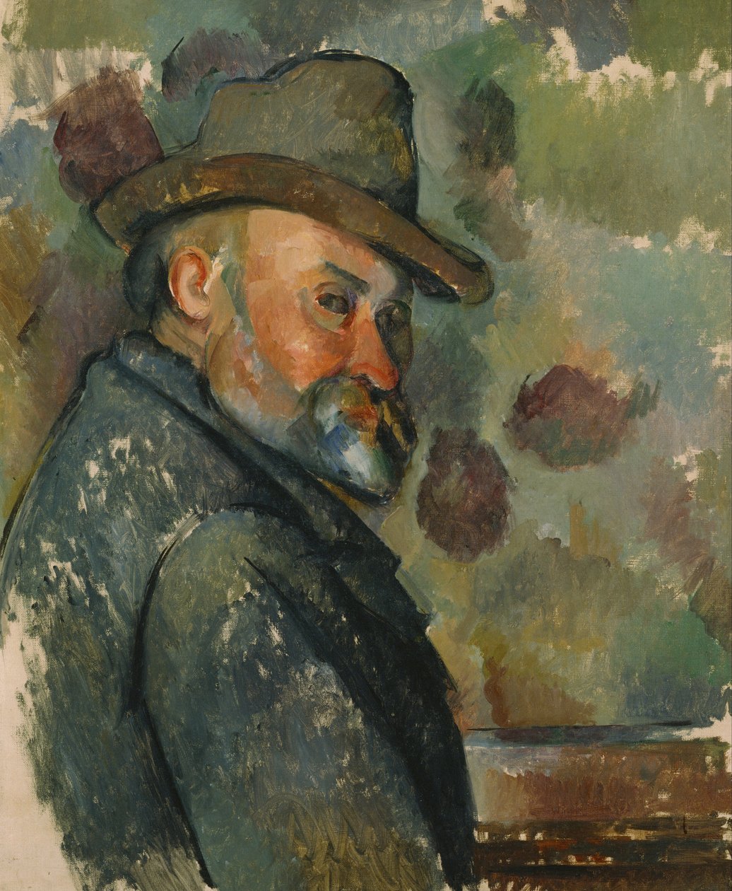 Autorretrato con sombrero blando de Paul Cézanne