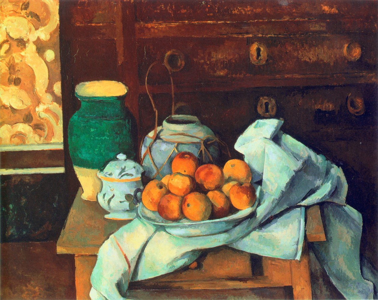 Naturaleza muerta con cómoda de Paul Cézanne