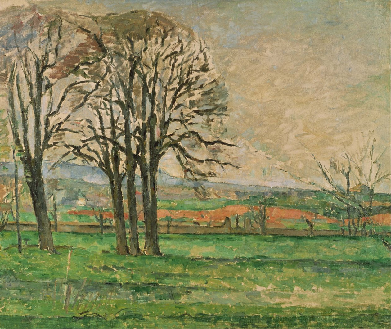 Los árboles desnudos de Jas de Bouffan  de Paul Cézanne