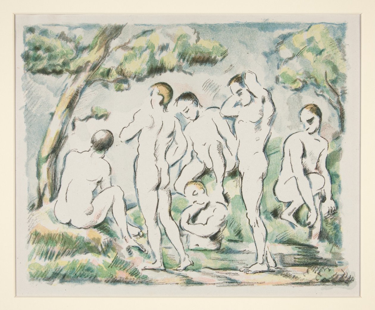 Las bañistas (versión pequeña) de Paul Cézanne