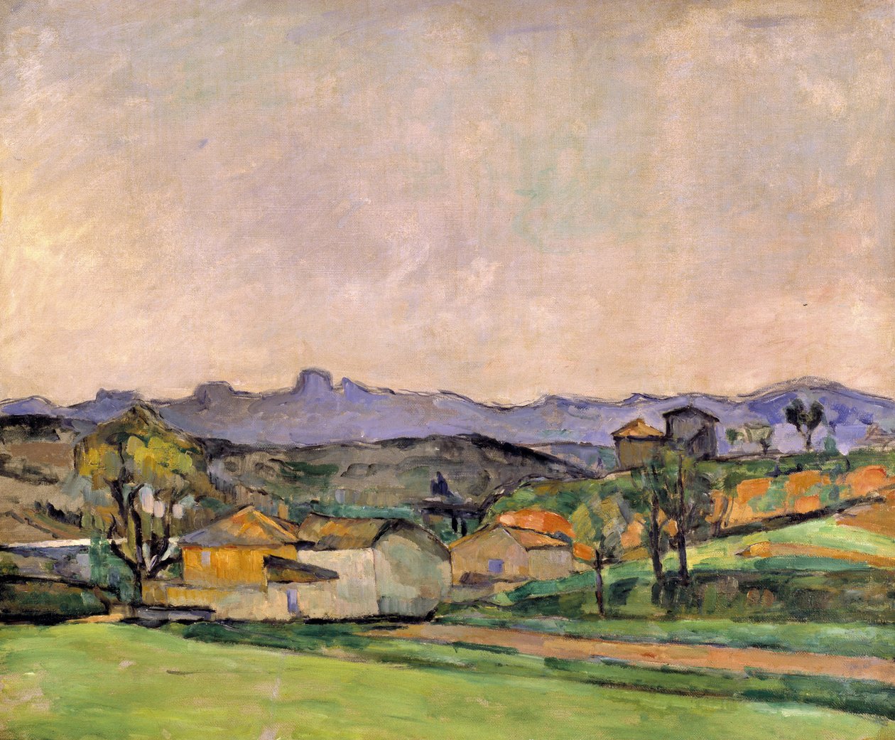 La Cresta de la Estrella con el Pico del Rey, c.1878-79 (óleo sobre lienzo) de Paul Cézanne