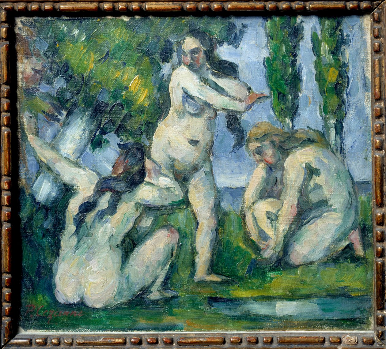 Tres bañistas de Paul Cézanne