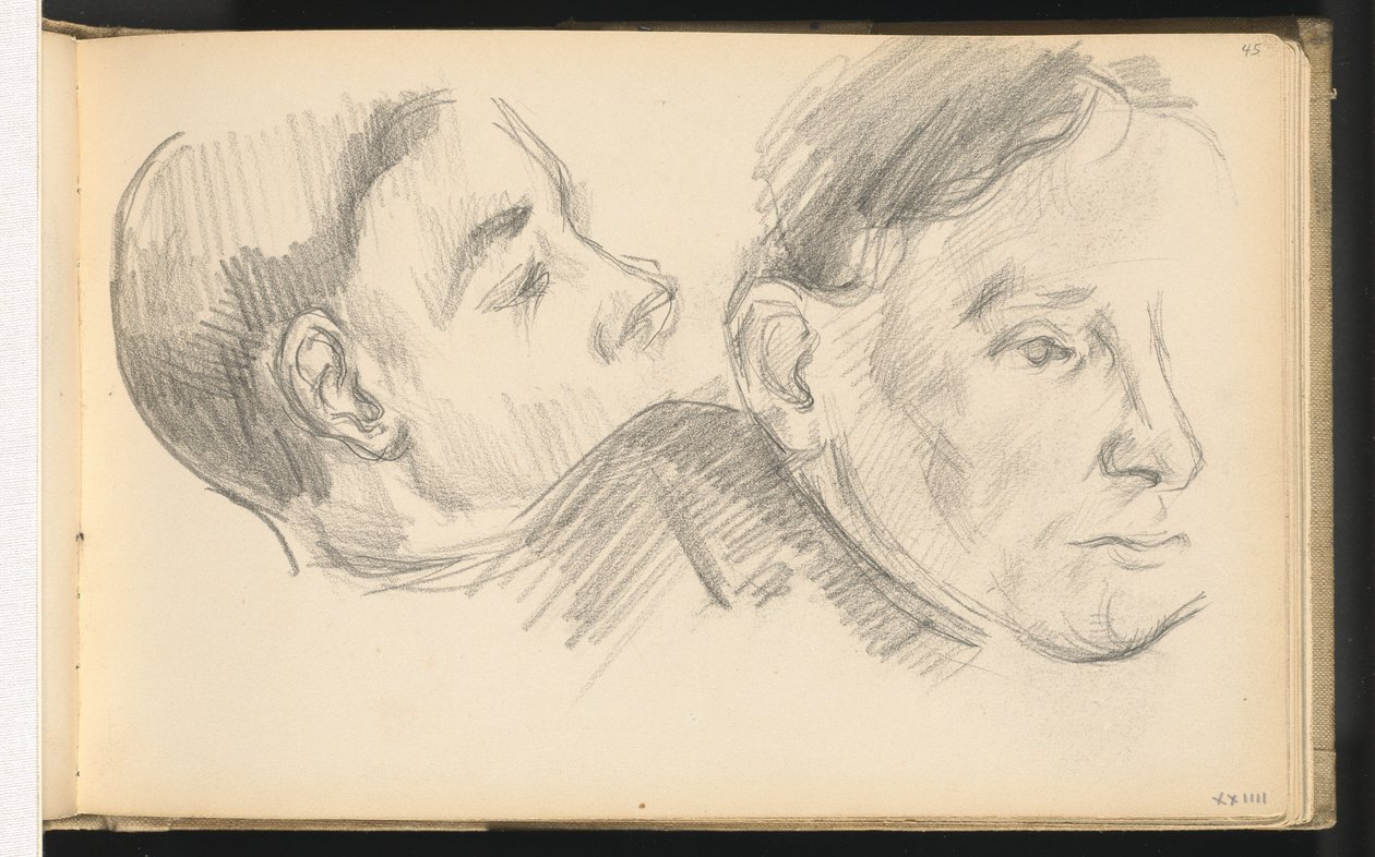 Dos cabezas de Paul Cézanne