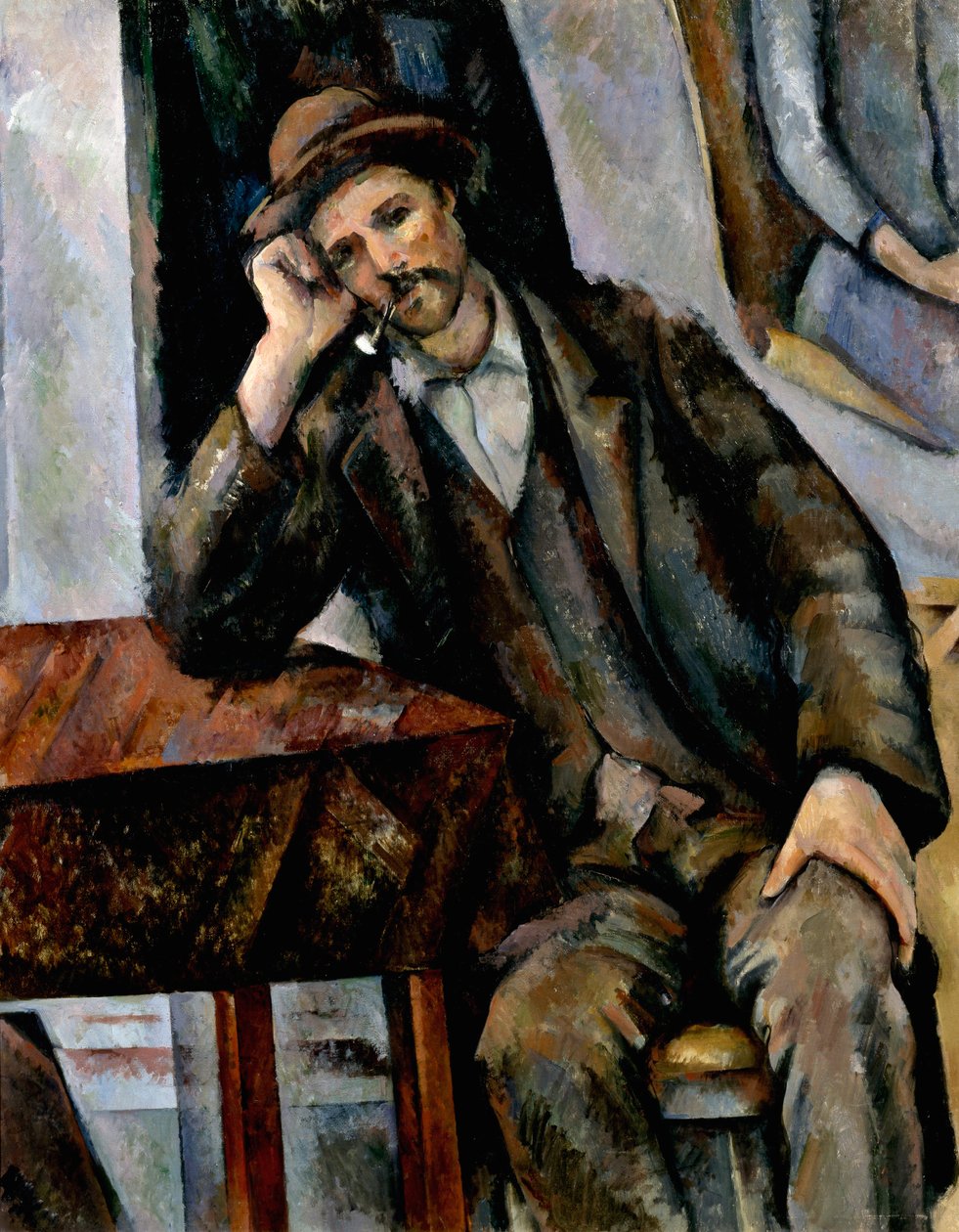 Un fumador, 1890-1892 de Paul Cézanne