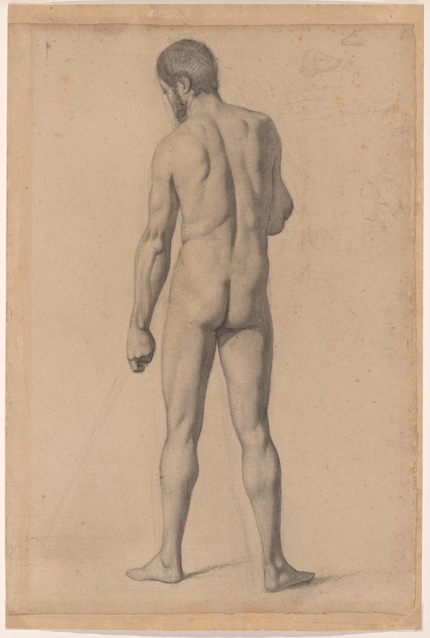 Desnudo académico, visto de espaldas de Paul Cézanne
