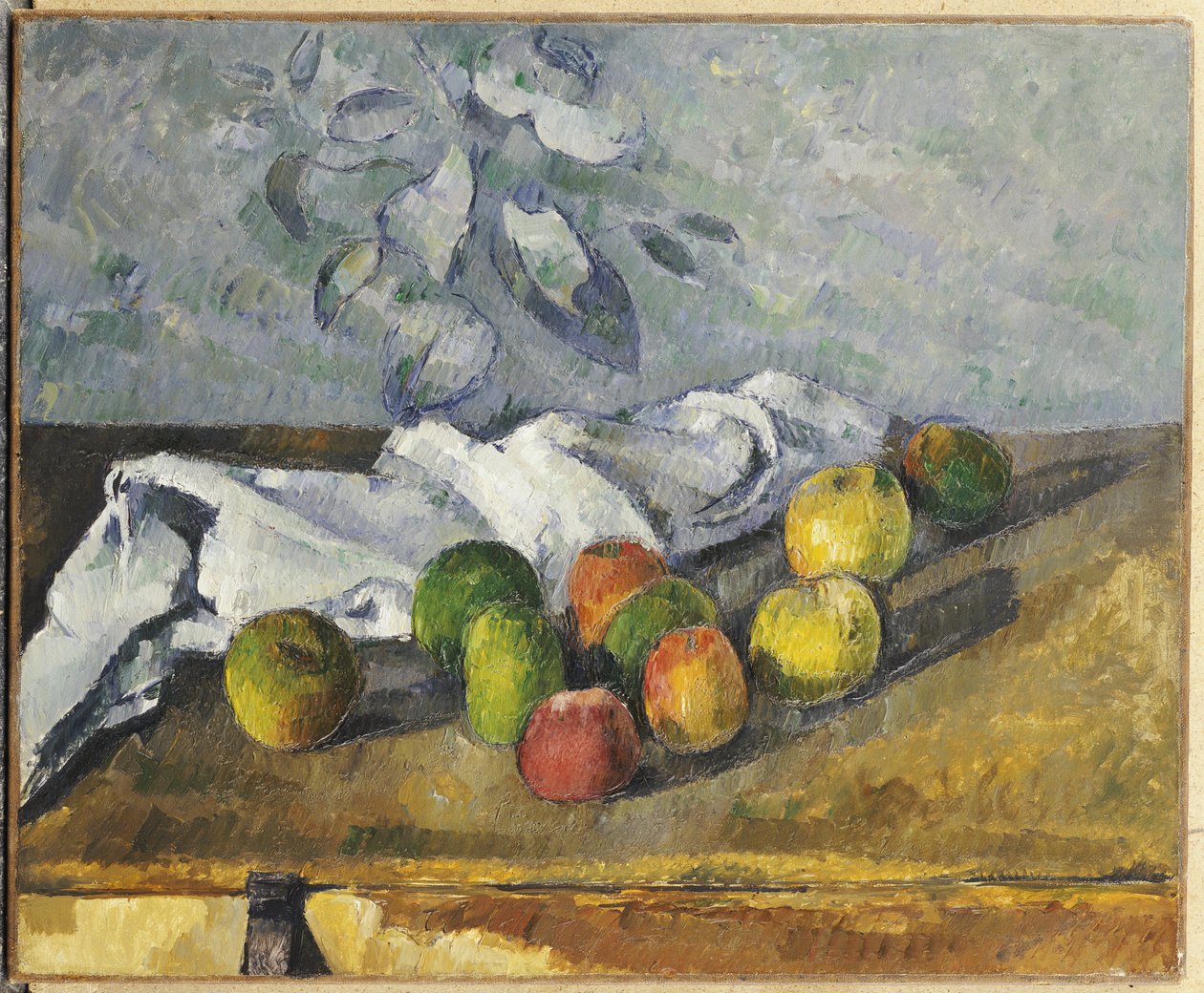 Manzanas y una Servilleta de Paul Cézanne