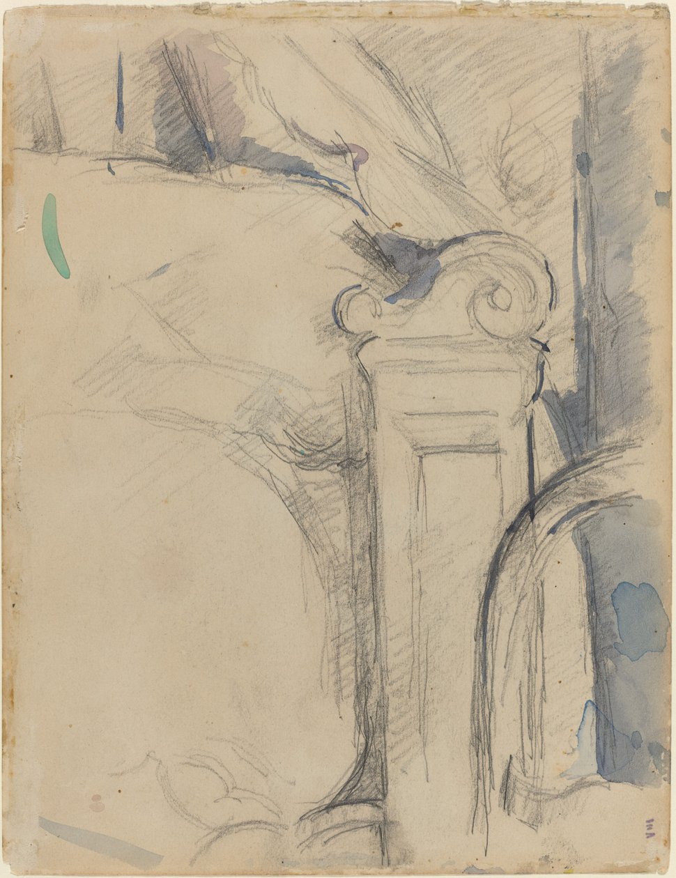 Poste de cama [verso], c. 1895 de Paul Cézanne
