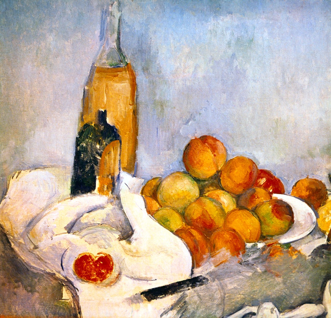 Botellas y Manzanas de Paul Cézanne