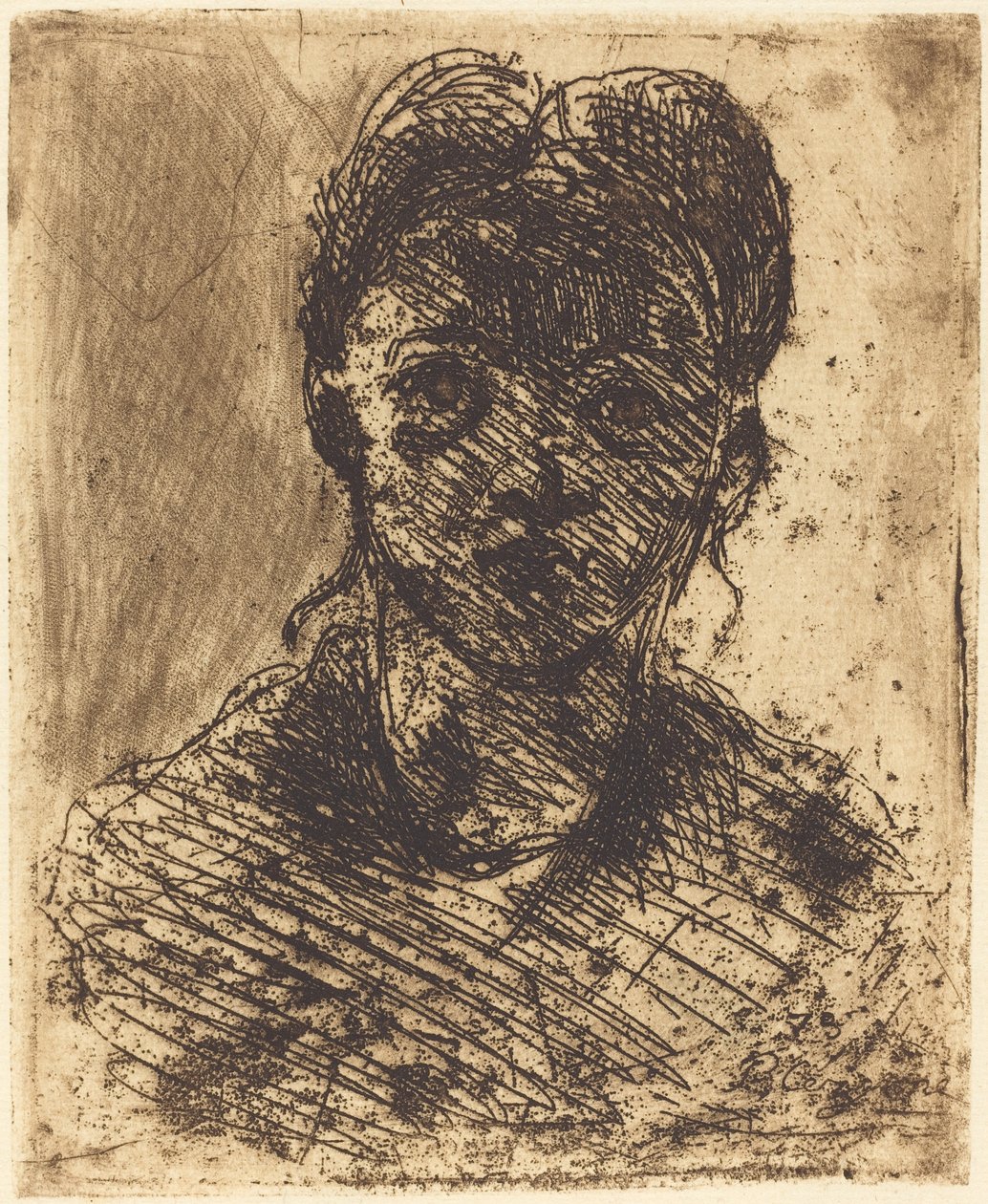 Busto de una niña, 1873 de Paul Cézanne