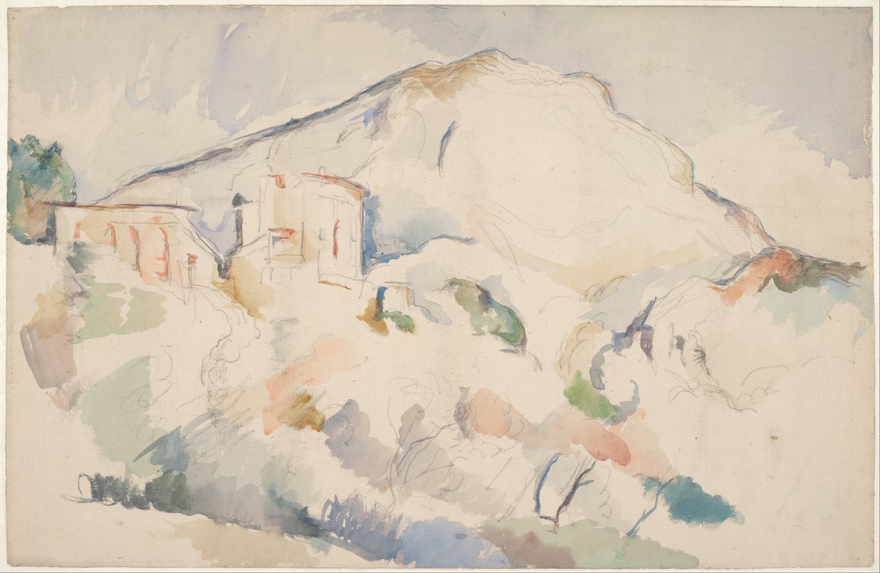 Château Noir y Mont Sainte-Victoire, ca 1890-1895 de Paul Cézanne