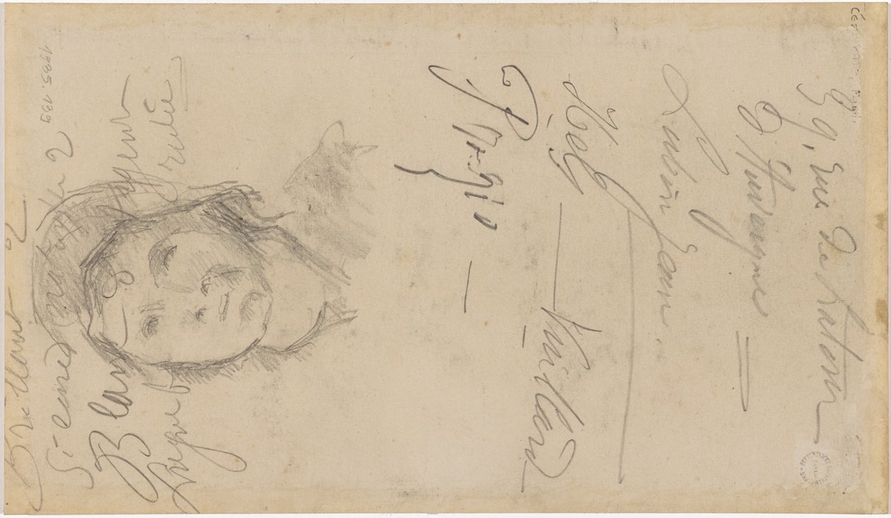 Cézanne - FWN 3005-52b, Según Louis Le Nain, Mujer con bonete, 1884-87 de Paul Cézanne