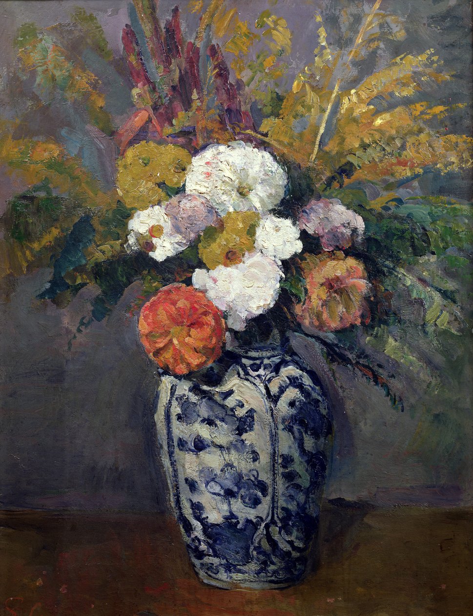 Dalias, c.1873 de Paul Cézanne