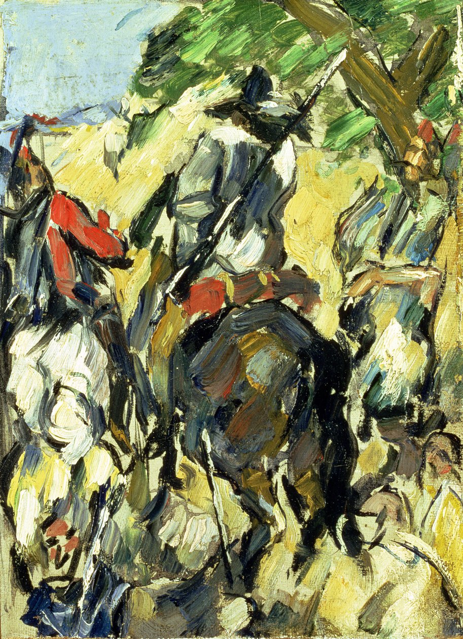 Don Quijote, Vista desde Atrás, c.1875 de Paul Cézanne