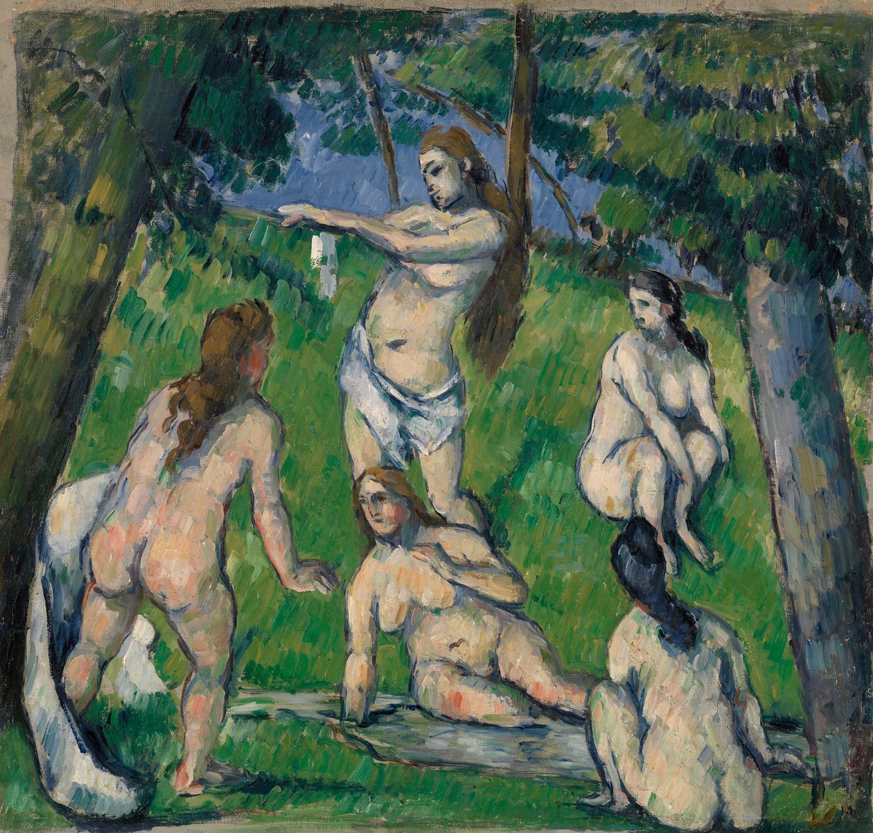 cinco bañistas de Paul Cézanne