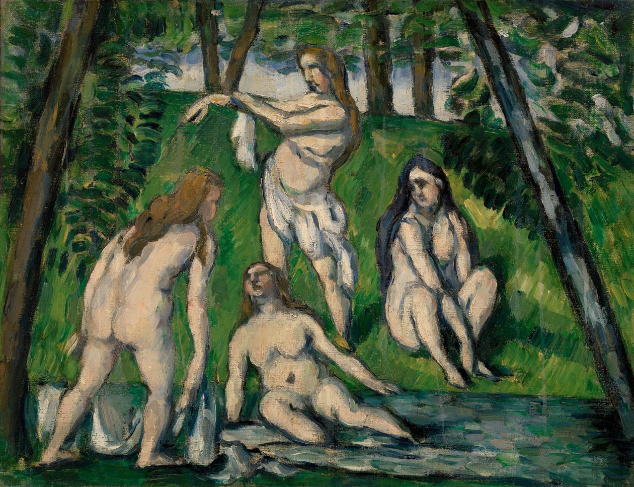 cuatro bañistas de Paul Cézanne