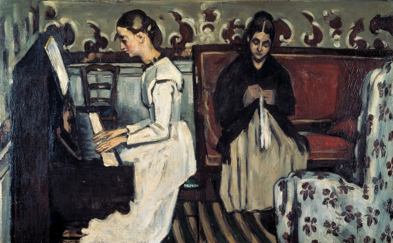 Niña en el piano, Obertura de Tannhäuser de Paul Cézanne