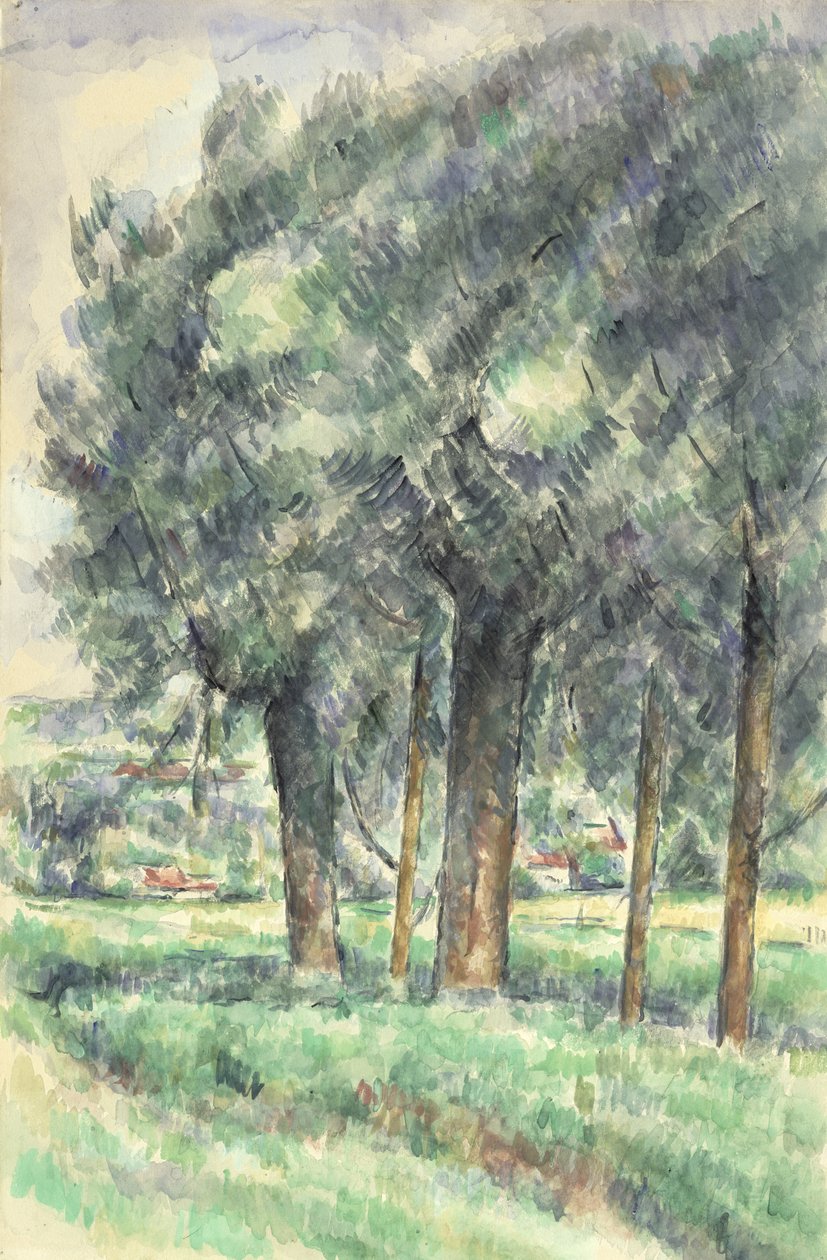 Grupo de Árboles, 1877-80 de Paul Cézanne