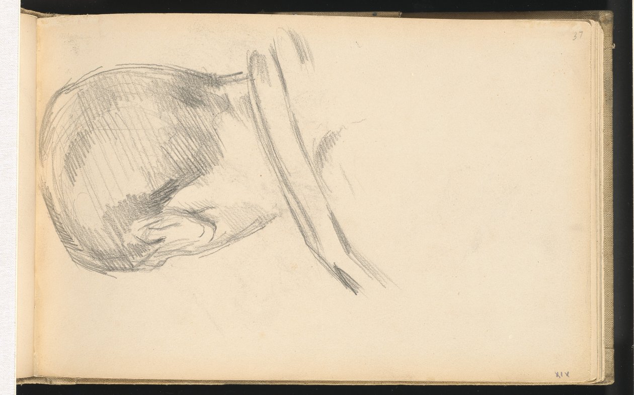 Cabeza de un Niño Vista desde Atrás de Paul Cézanne
