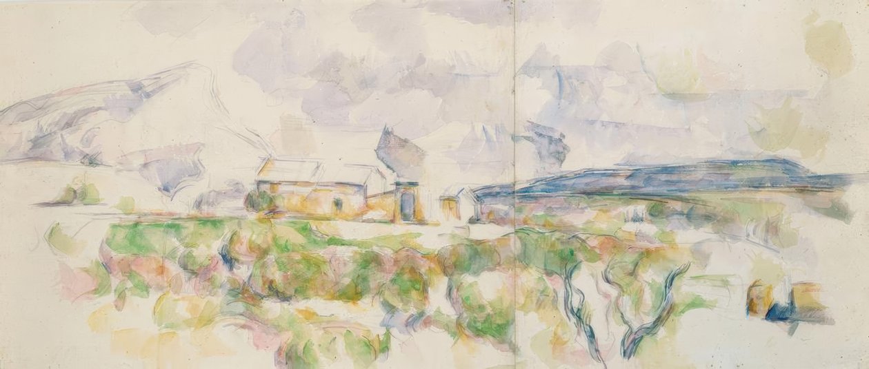 La Montaña Sainte-Victoire vista desde Lauves de Paul Cézanne