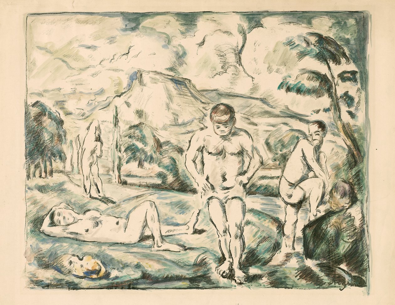 Grandes bañistas de Paul Cézanne